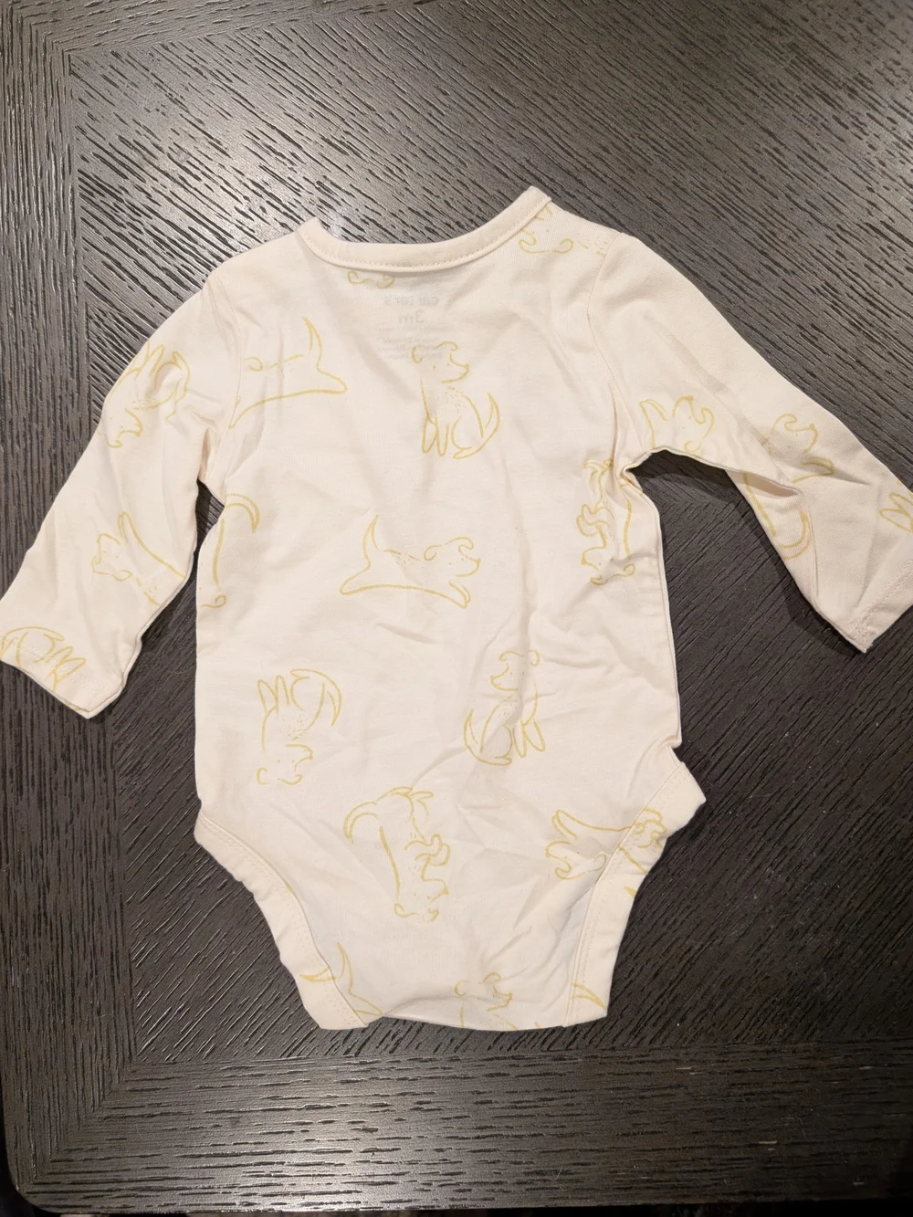 Carter's Long-Sleeve Dog Pattern Onesie
